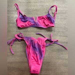 Lulu's Pink and Purple Bikini Set